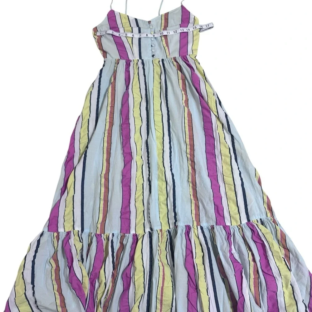 J. Crew Multicolor Striped Midi Dress